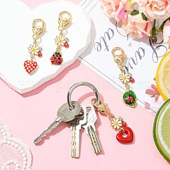 4 шт. 4 стиля эмалевых брелоков из сплава&nbsp;KEYC-CJ00011