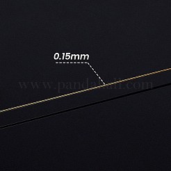 ジュエリー製作用丸銅線  アンティークブロンズ  0.15mm  約656.16フィート（200m）/ロール&nbsp;CWIR-BC0004-0.15mm-01