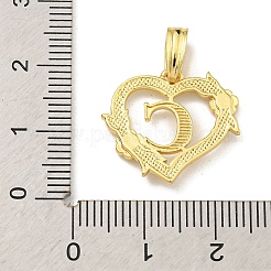 Подвески сердце латуни KK-I714-04G-C