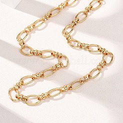 Collares de cadena de eslabones ovalados de acero inoxidable 304 de 10 mm para mujer&nbsp;X-NJEW-G194-04G
