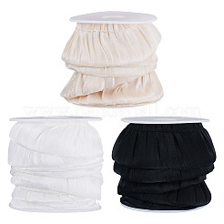 15 ярд двухцветной гофрированной шифоновой полиэстеровой ленты OCOR-TA0001-81