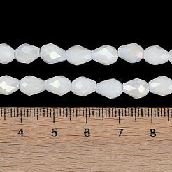 Непрозрачные однотонные гальванические стеклянные бусины&nbsp;EGLA-N013-P6mm-B02