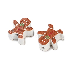 Рождественские тематические деревянные бусины схима WOOD-F018-03