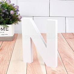 木製の手紙の装飾品  DIYクラフト用  室内装飾  文字.n  N：150x119x15mm&nbsp;WOOD-GF0001-15-14