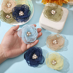 12 шт. 6-х цветные аксессуары для украшения из полиэстера&nbsp;DIY-CA0008-08B