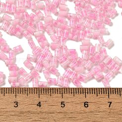 Двухцветный внутренний цвет прозрачный стеклянный бисер SEED-C004-05D