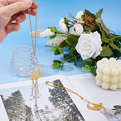 2 шт. 2 стиля сплав луна с подвеской для йоги украшения&nbsp;HJEW-DC00115