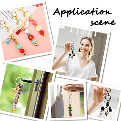 Porte-clés perlé en barre de fer&nbsp;KEYC-SC0001-11