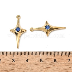 Подвески из нержавеющей стали 304 со стразами&nbsp;STAS-L308-04B-G