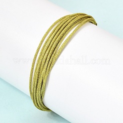 Bracelet en cordon tressé métallique multibrins en polyester pour la fabrication de bracelets&nbsp;BJEW-H642-02G-07