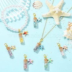 7 bouteille à vœux en verre bicolore&nbsp;HJEW-FS00112