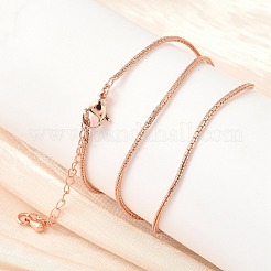 Ожерелья из латунной цепочки «Бостон» толщиной 1 мм&nbsp;NJEW-Z097-02RG