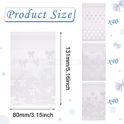 120 Stück 3 Stile weiße Polka Dot Opp Zellophantüten&nbsp;ABAG-TA0001-25