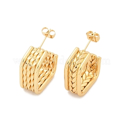 201 серьги-гвоздики из нержавеющей стали&nbsp;LS-EJEW-Q026-21G-A