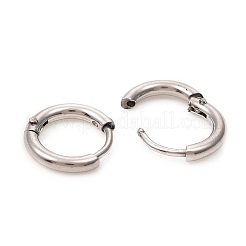 Orecchini a cerchio huggie in acciaio inossidabile 201 anti-ossidazione&nbsp;EJEW-L250-01H-P