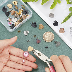 30 шт. 5-цветное ионное покрытие (IP) 304 нержавеющая сталь серьги-гвоздики фурнитура EJEW-UN0001-66