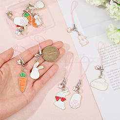 12 шт. 6 стильных эмалевых ремешка для мобильного телефона HJEW-GL00015