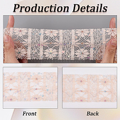 5 ярд полиэстеровых цветочных кружевных лент с пайетками OCOR-GF0005-24D