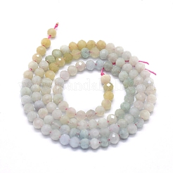 Естественно Morganite пряди G-D0013-15