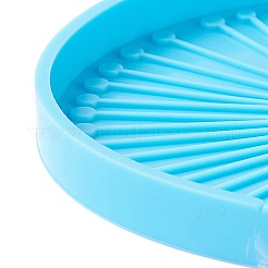 Плоские круглые силиконовые Молды с ковриком для чашек с рисунком одуванчика DIY-M039-03