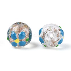 Светящиеся бусины лэмпворк из золота и песка ручной работы&nbsp;LAMP-N035-04B