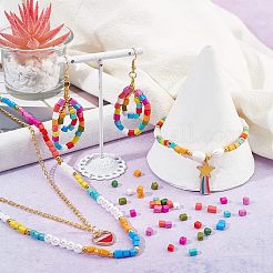 2000 шт. непрозрачные цветные стеклянные бусины SEED-NB0001-90