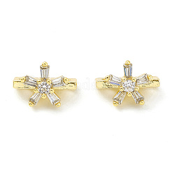 Стеллажное покрытие латунь проложить прозрачный кубический цирконий подвески в виде цветка KK-G464-01G