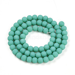 Opache perle di vetro fili&nbsp;GLAA-T032-P6mm-MD12