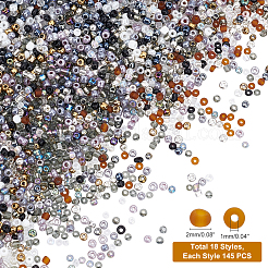 18 вид стеклянных бусин&nbsp;SEED-PH0001-50