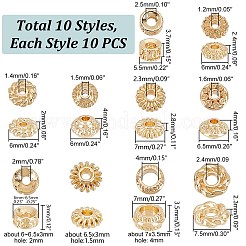100 шт. 10 стильные бусины из сплава с покрытием FIND-BC0003-82