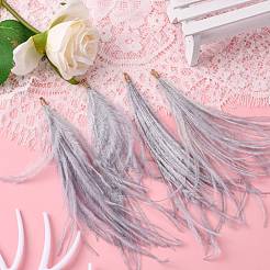 Кисточка из страусиных перьев большая подвеска FIND-S302-08G
