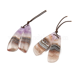 Подвески из натурального аметиста и кружевного агата&nbsp;G-S398-03J