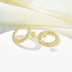 Серьги-гвоздики из циркония EJEW-C122-08G