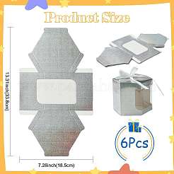Sechseckige Geschenkboxen aus Laser-Fensterpapier&nbsp;CON-FZC0002-001B-02