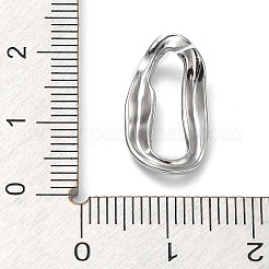変色しない304ステンレススチール製リンクリング  不規則な楕円形コネクタ  ステンレス鋼色  18.5x10x2mm  内径：14x4mm&nbsp;STAS-M323-46P