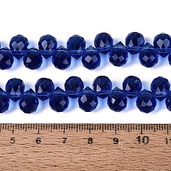 Chapelets de perles en verre transparente  &nbsp;LS-GLAA-Q116-01A-B15