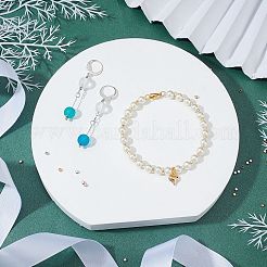 180 шт. 3-цветные латунные разделительные бусины для стоек&nbsp;KK-PH0003-39