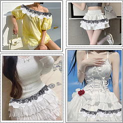 4 ярд органзы плиссированная кружевная лента&nbsp;OCOR-CY0001-82