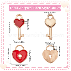 60шт 2 стиля подвески из сплава с эмалью&nbsp;ENAM-SC0005-25