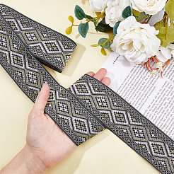 Полиэфирные жаккардовые ленты в форме ромбов&nbsp;OCOR-WH0082-141B