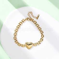 Браслеты-цепочки в виде пантеры из нержавеющей стали 304 для женщин BJEW-R027-02G