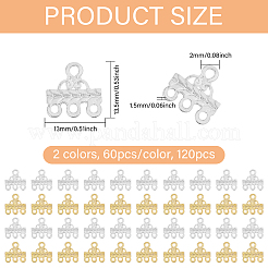 120 шт. 2-цветные литые звенья для люстры DIY-GO0003-53