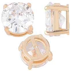 15шт латунные прозрачные кубические циркониевые многожильные звенья&nbsp;KK-BBC0019-93G