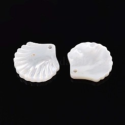 Резные подвески из натуральных белых ракушек SSHEL-N040-01