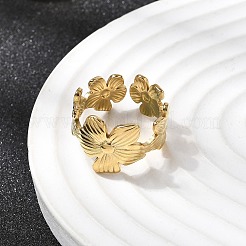 5 шт. открытые манжеты из нержавеющей стали 304 для женщин&nbsp;RJEW-K313-11G