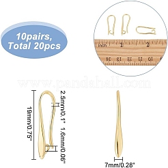 10 пара латунных крючков для сережек KK-BC0010-62