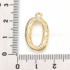 304ステンレスペンダント  文字チャーム  アルファベットのO  23x13.5x3mm  穴：1.6mm&nbsp;STAS-N117-01G-O