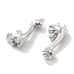 Латунные микропаве прозрачные подвески с фианитом KK-M102-39P