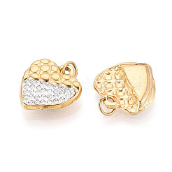 Подвески из нержавеющей стали 304 и полимерной глины с кристаллами и стразами STAS-T069-63