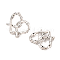 Латунные серьги-гвоздики для женщин EJEW-U015-22P-02